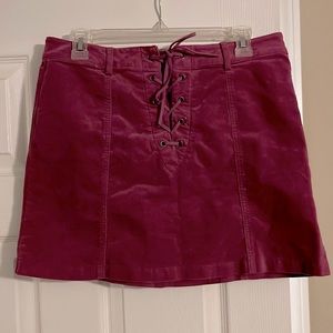 Forever 21 velvet purple high waisted skirt size large